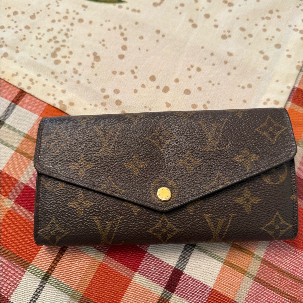 Louis Vuitton Dark Brown Monogram Wallet Authentic
